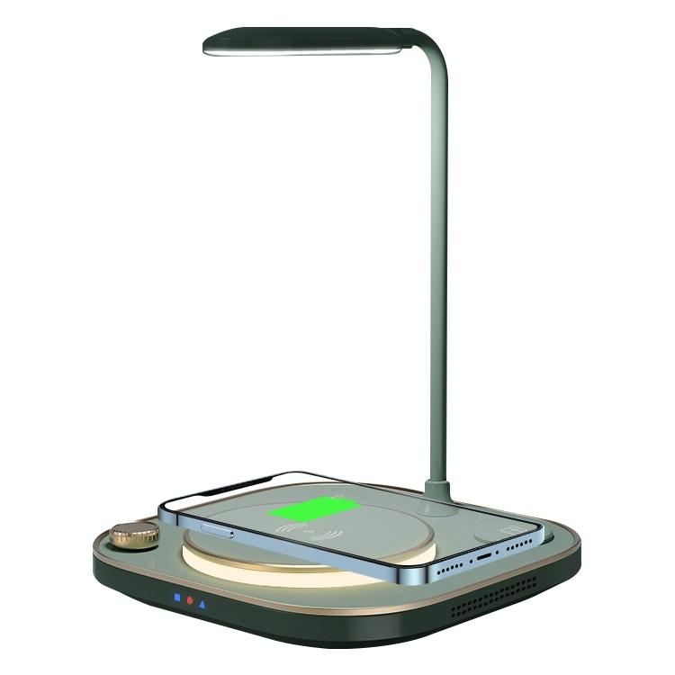 15W 3 In 1 Wireless Charger &amp; Table Lamp - Green