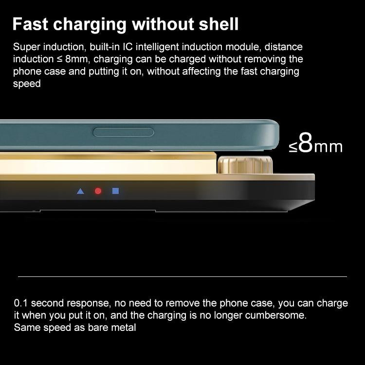 15W 3 In 1 Wireless Charger & Table Lamp - Green