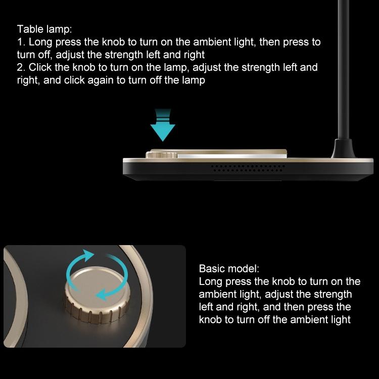 15W 3 In 1 Wireless Charger & Table Lamp - Green
