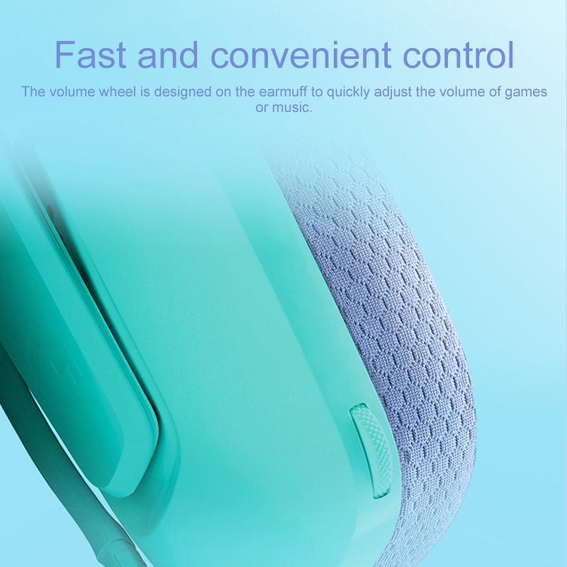 Foldable Wired Gaming Headset With Mic - Green