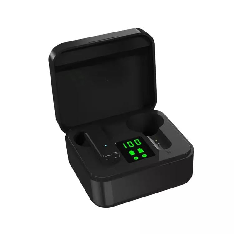 Digital Display Sports Bluetooth Earphones - Semi-in-ear - Ete-16 Tws - Green