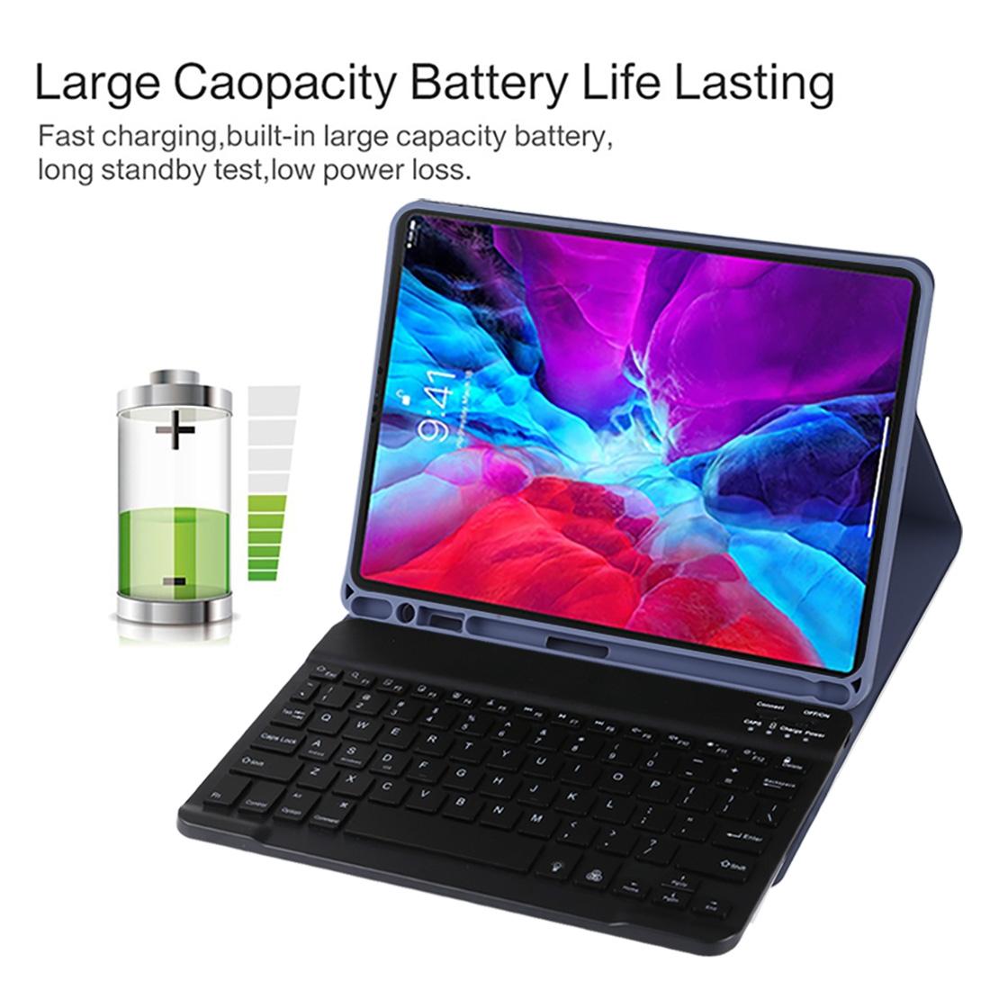 Bluetooth Tablet Case For Ipad Pro 11 With Detachable Microfiber Leather Backlight Pen Slot & Holder - Green