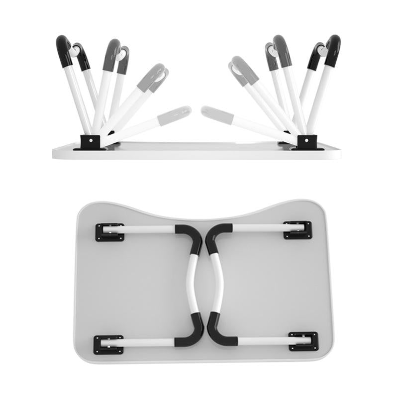 Adjustable Folding Laptop Desk with Non-slip Legs and Card Slot - Green