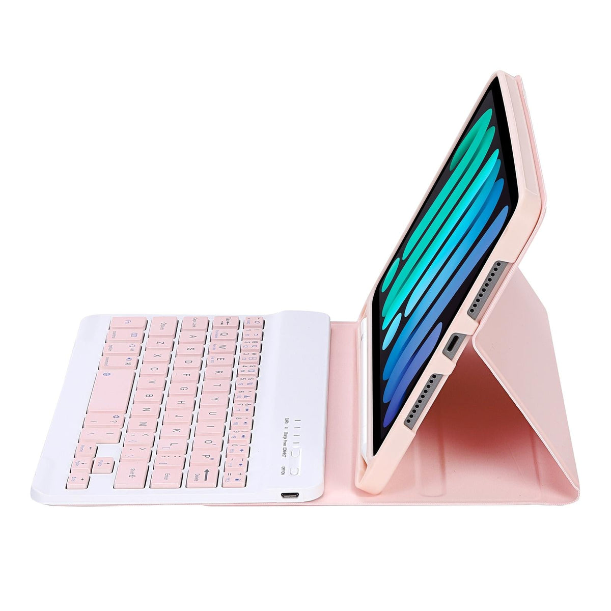 Ultra-Thin Bluetooth Keyboard Tablet Case For Ipad Mini 6 With Stand And Pen Slot - Candy Colour - Green