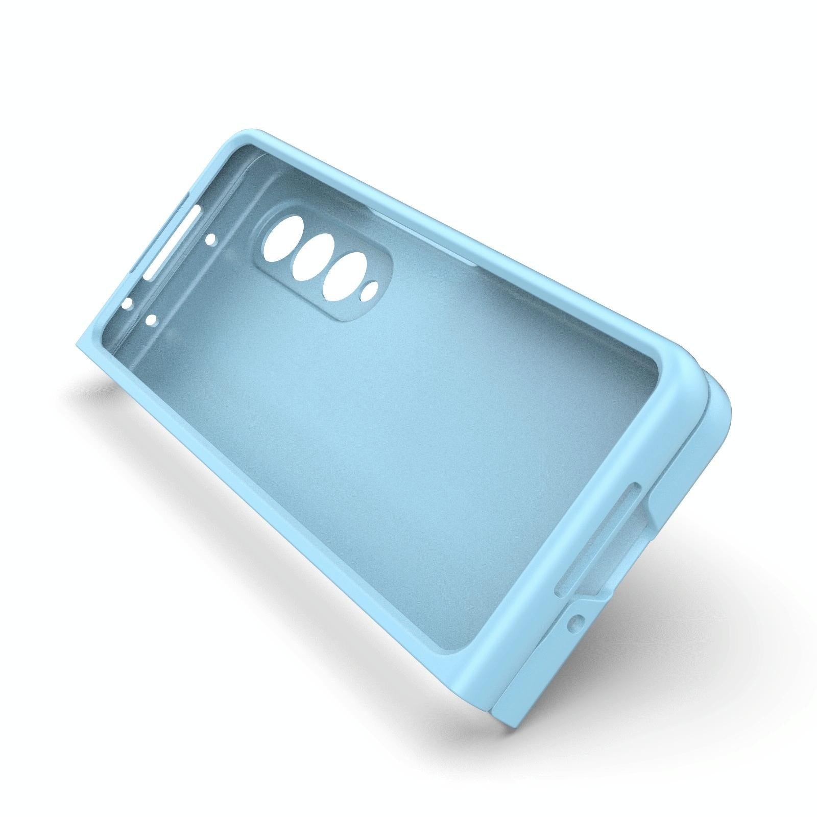 For Samsung Galaxy Z Fold4 5G Foldable Shockproof Phone Case with Magic Shield - Slim Design - Dark Blue