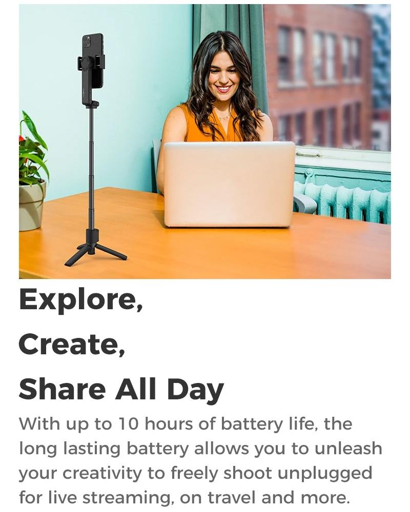 Portable Smartphone Gimbal Stabilizer - Foldable Green