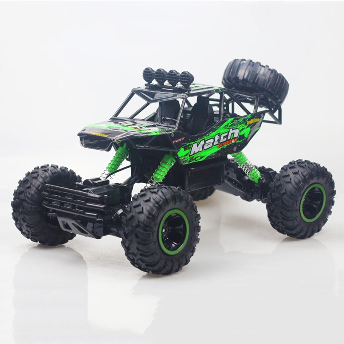 37cm Remote Control Bigfoot Climbing Car - 1 12 Alloy 4wd Cross-country Toy - Green