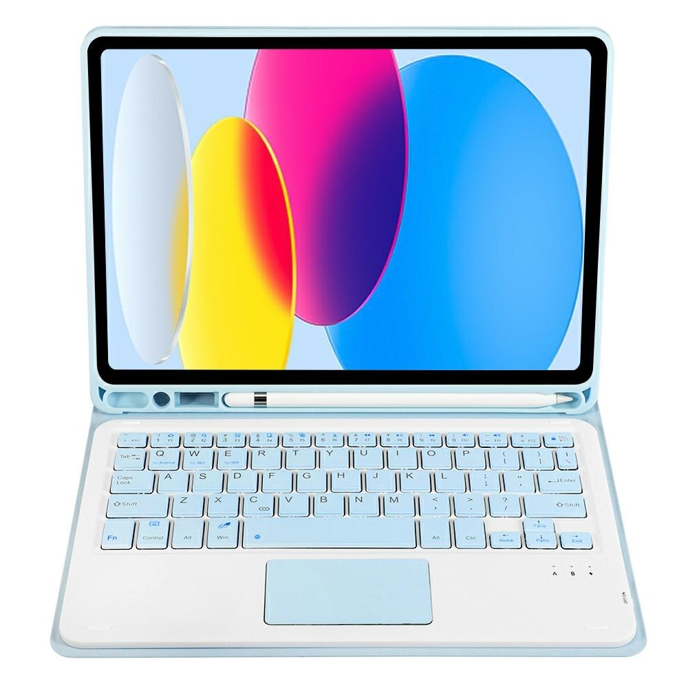 2022 Ipad 10.9 Lambskin Bluetooth Keyboard Case With Pen Slot - Green