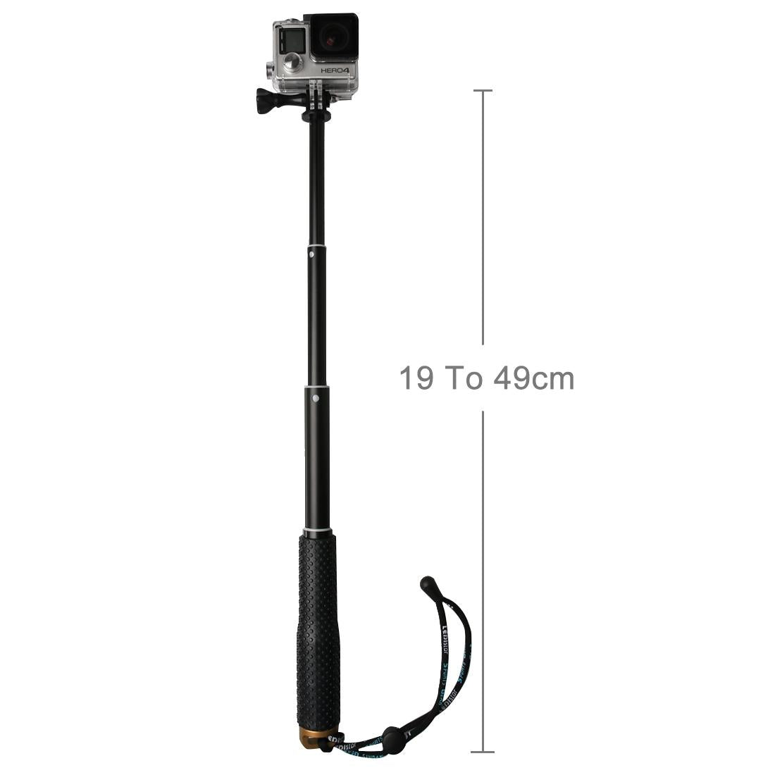 Extendable Monopod for Action Cameras - 49cm - Green