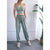 High Waist Drawstring Fitness Pants Black Size L - Water Moss Colour M