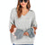 Fashion Casual V-Neck Sweater - Grey L