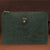Leather Laptop Tablet Bag with Zipper for Macbook Samsung Sony Dell Alienware Chuwi Asus Hp - Dark Green