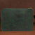Leather Laptop Tablet Bag with Zipper for Macbook Samsung Sony Dell Alienware Chuwi Asus Hp - Dark Green