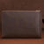 Leather Laptop Tablet Bag with Zipper for Macbook Samsung Sony Dell Alienware Chuwi Asus Hp - Dark Green