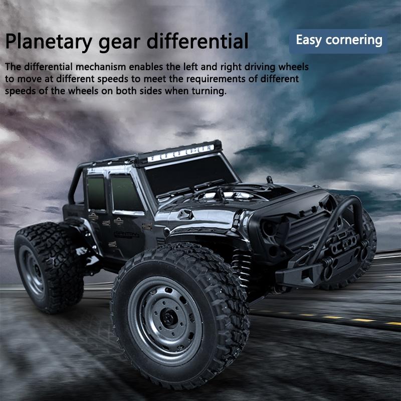 1 16 2.4g Electric 4wd Off-road Rc Car Toy - Dark Gray