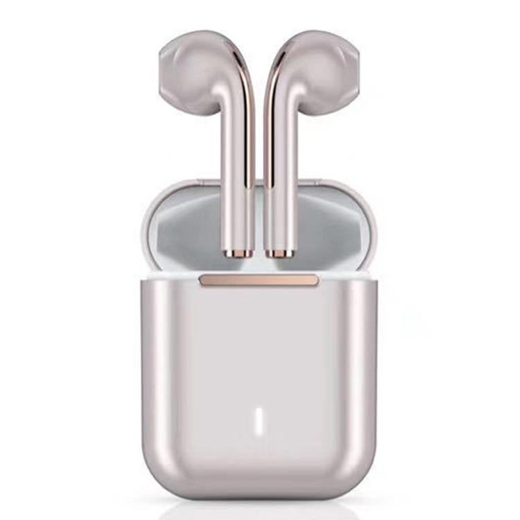Wireless t &amp; g J18 Bluetooth Earphones with Charging Box - Rose Gold