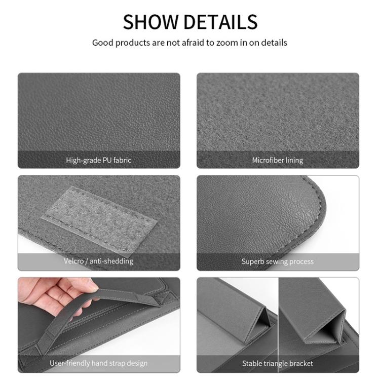 Universal Waterproof Laptop Bag Set With Handle Stand Pen Holder Winders Mouse & Charger Bags - Rose Gold