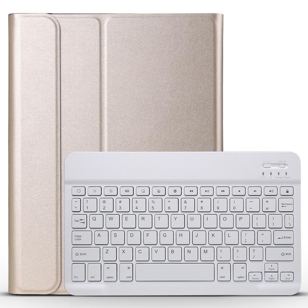 Bluetooth Keyboard & Leather Tablet Case For Ipad Pro 11 Detachable Brushed Texture Horizontal Flip Holder - Rose Gold