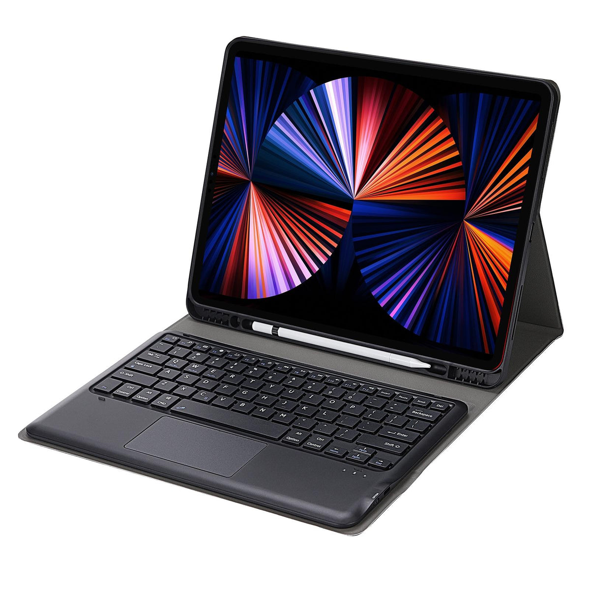 Detachable Bluetooth Keyboard Tablet Case For Ipad Pro 12.9 - Ultra-Thin With Touchpad Pen Slot & Holder - Rose Gold