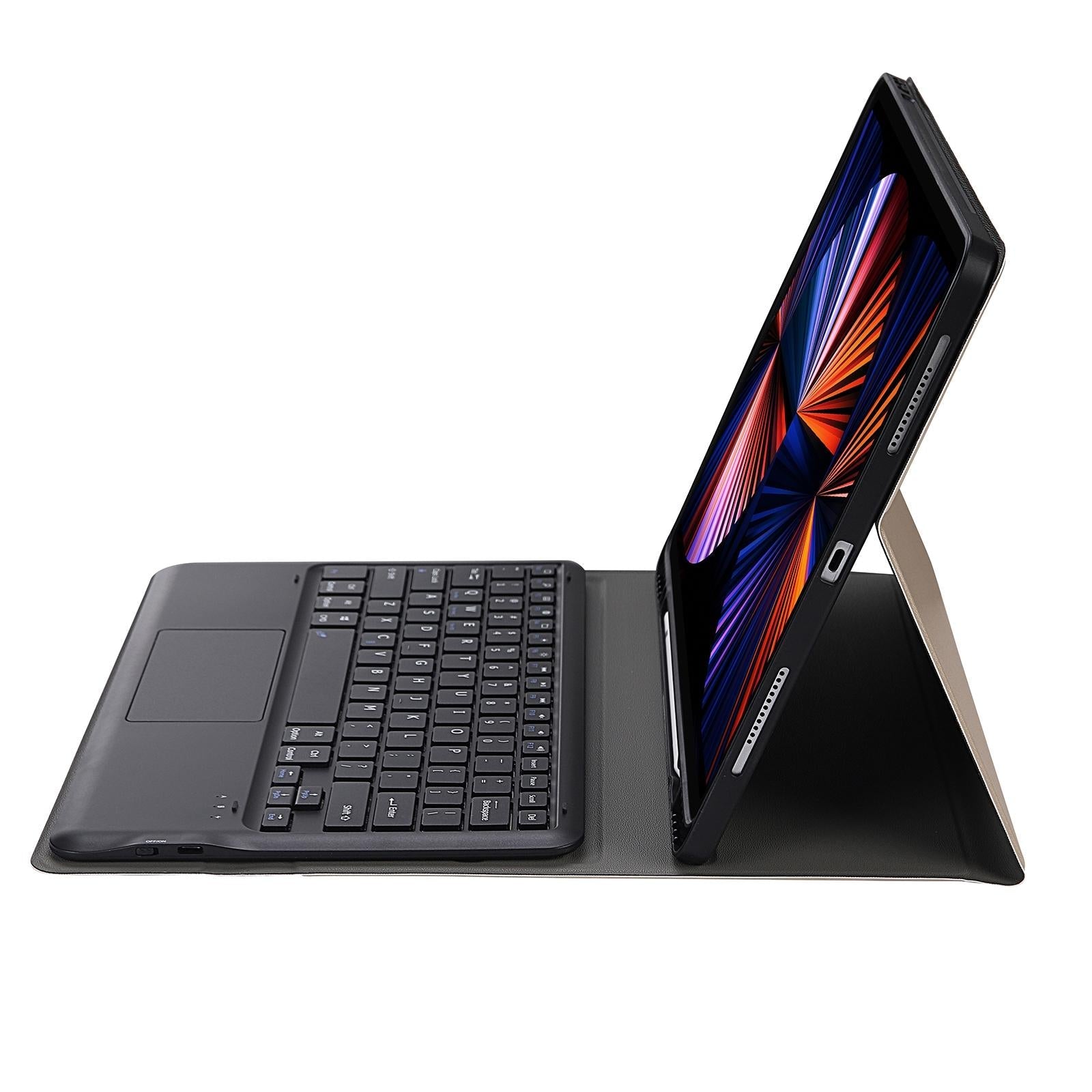 Detachable Bluetooth Keyboard Tablet Case For Ipad Pro 12.9 - Ultra-Thin With Touchpad Pen Slot & Holder - Rose Gold