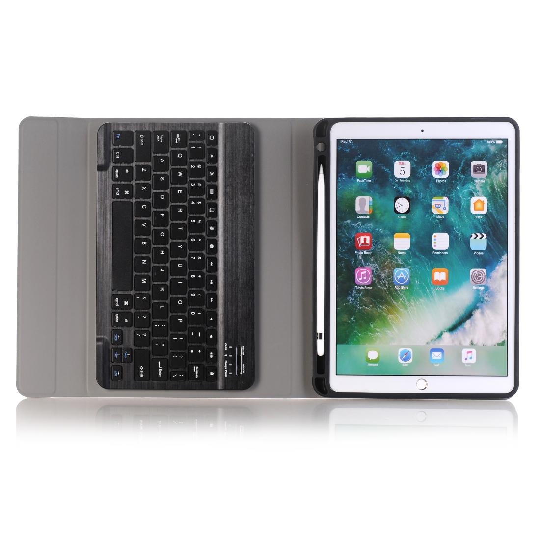 Ultra-Thin Bluetooth Keyboard Leather Case For Ipad Air / Pro 10.5 With Pen Slot & Holder - Rose Gold