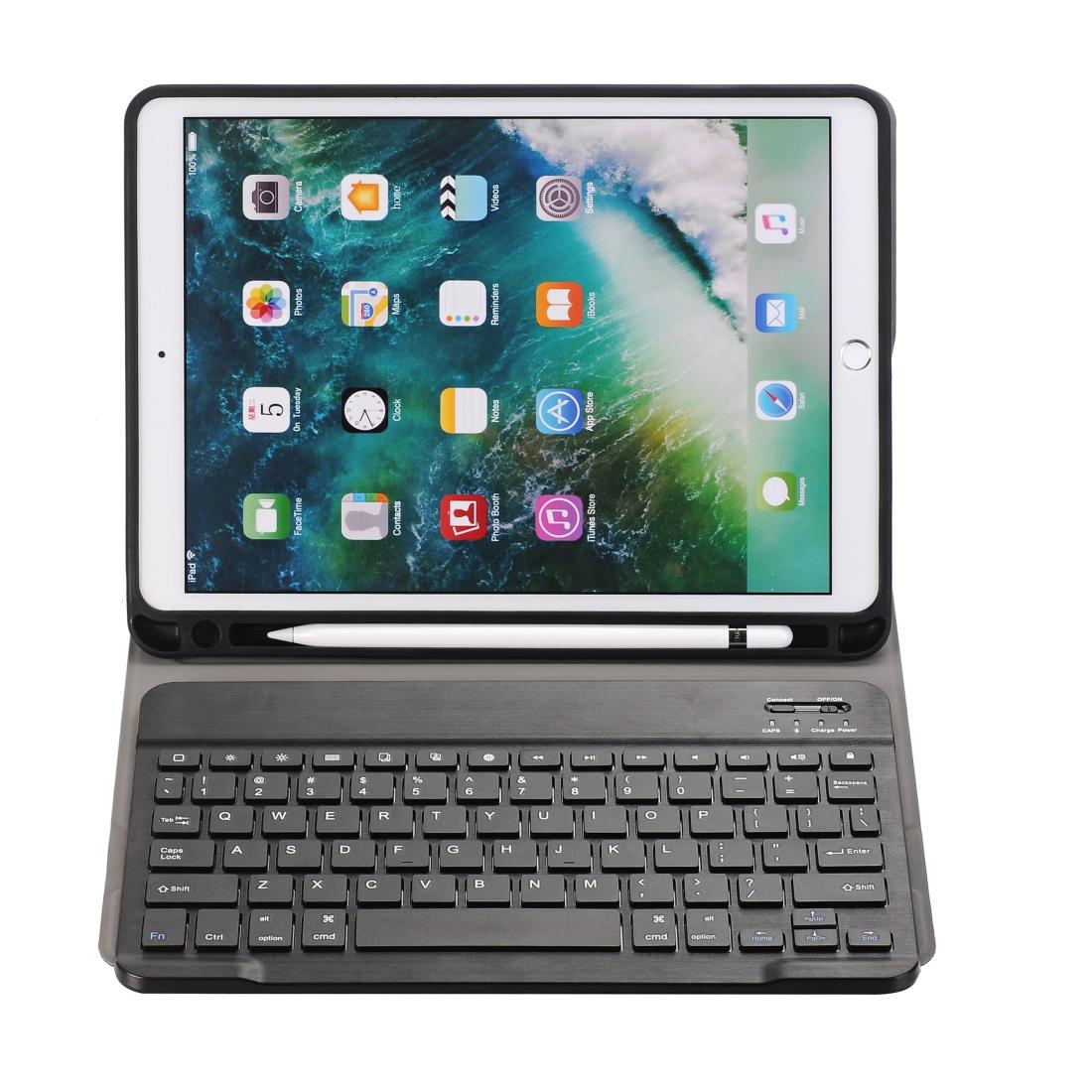 Ultra-Thin Bluetooth Keyboard Leather Case For Ipad Air / Pro 10.5 With Pen Slot & Holder - Rose Gold