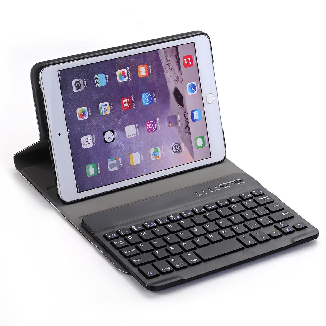 Universal Ultra-Thin Tablet Case With Bluetooth Keyboard For Ipad Mini 3 / 2 / 1 - Horizontal Flip Design - Rose Gold