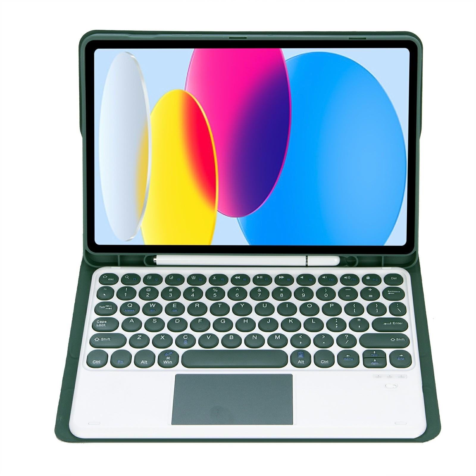 2022 Ipad 10.9 Lambskin Bluetooth Keyboard Case With Pen Slot - Rose Gold