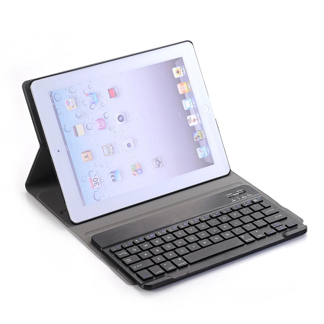 Universal Ultra-Thin Tablet Case With Bluetooth Keyboard For Ipad 4 / 3 / 2 - Horizontal Flip - Rose Gold