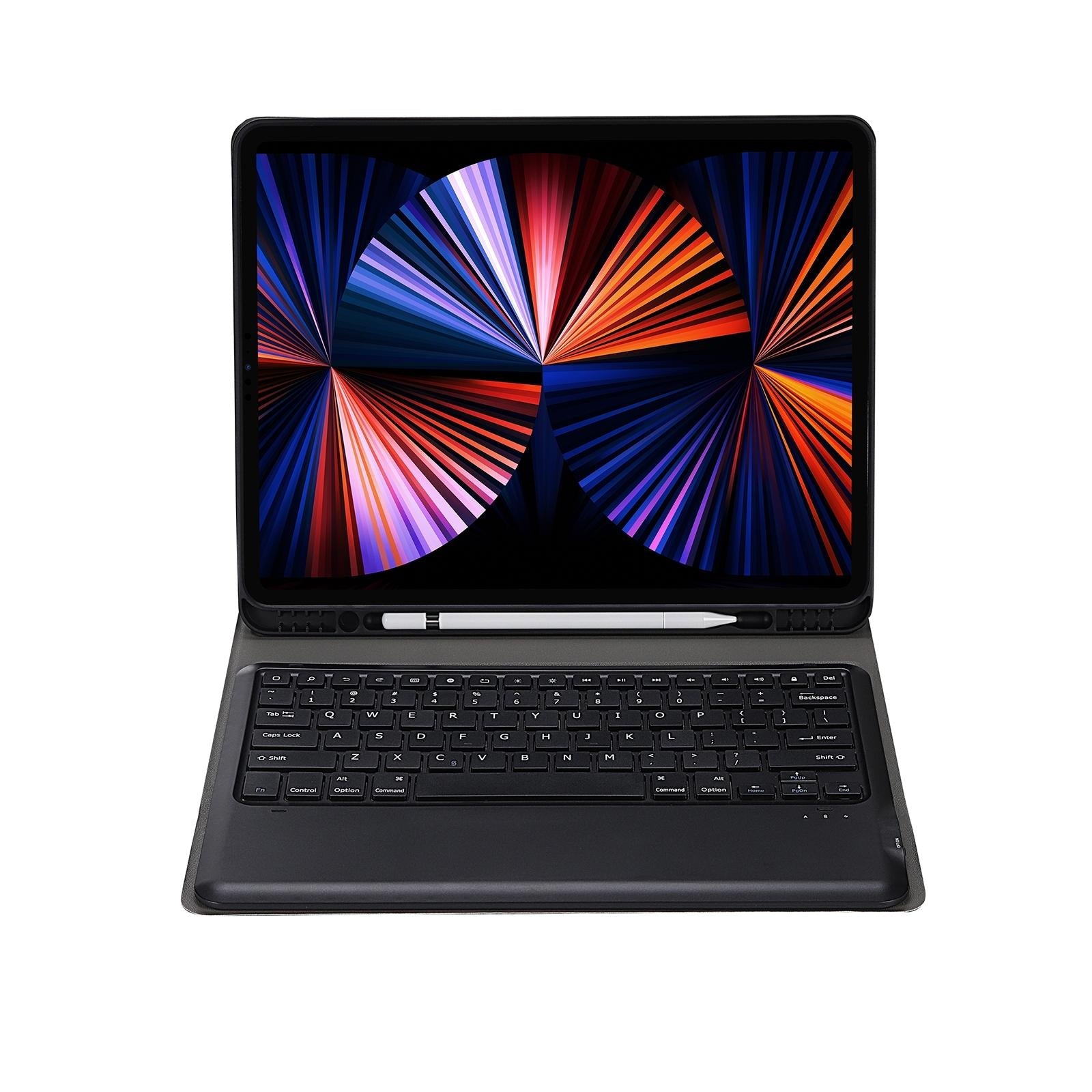 Ultra-Thin Detachable Bluetooth Keyboard Leather Case For Ipad Pro 12.9 2018 With Pen Slot - Rose Gold