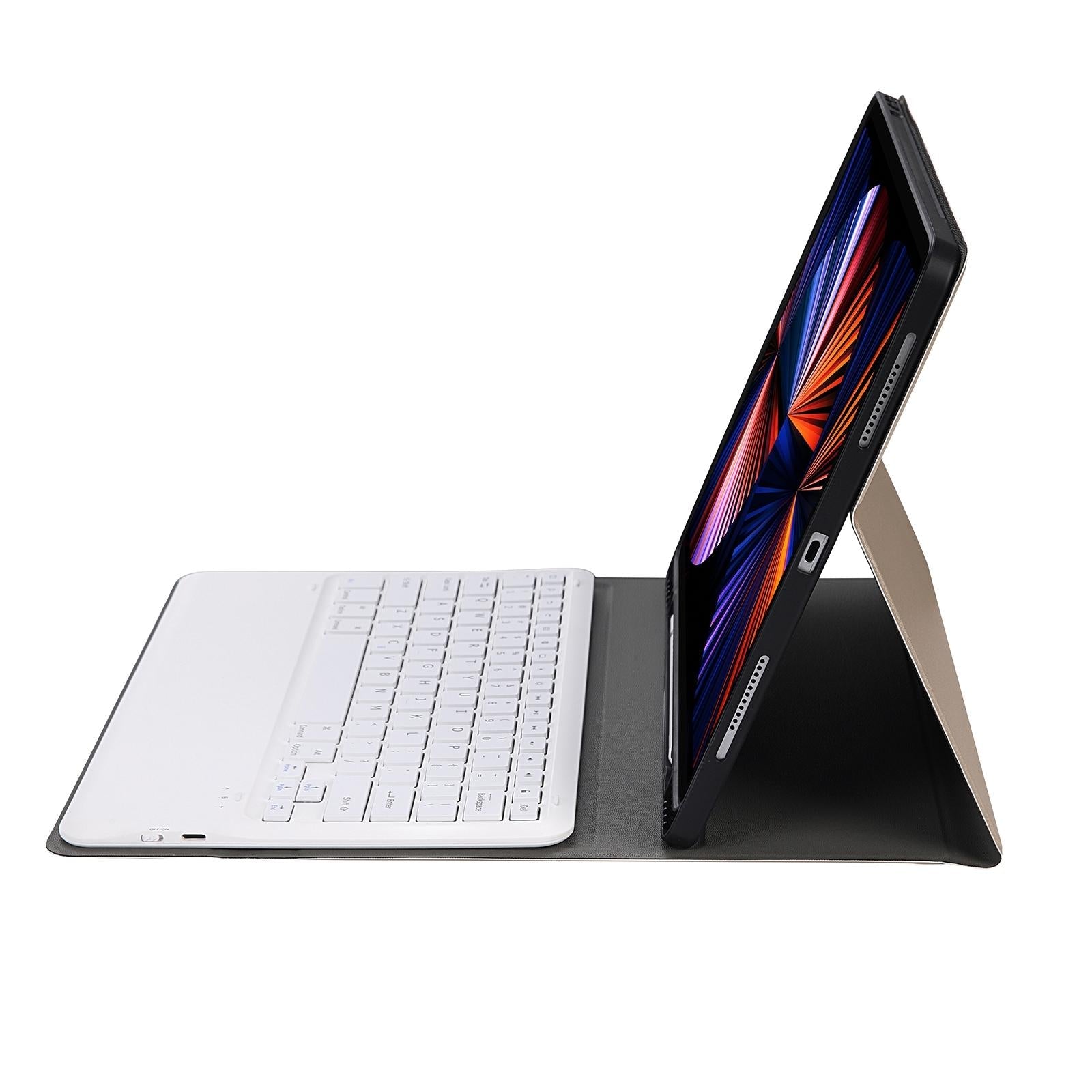 Ultra-Thin Detachable Bluetooth Keyboard Leather Case For Ipad Pro 12.9 2018 With Pen Slot - Rose Gold