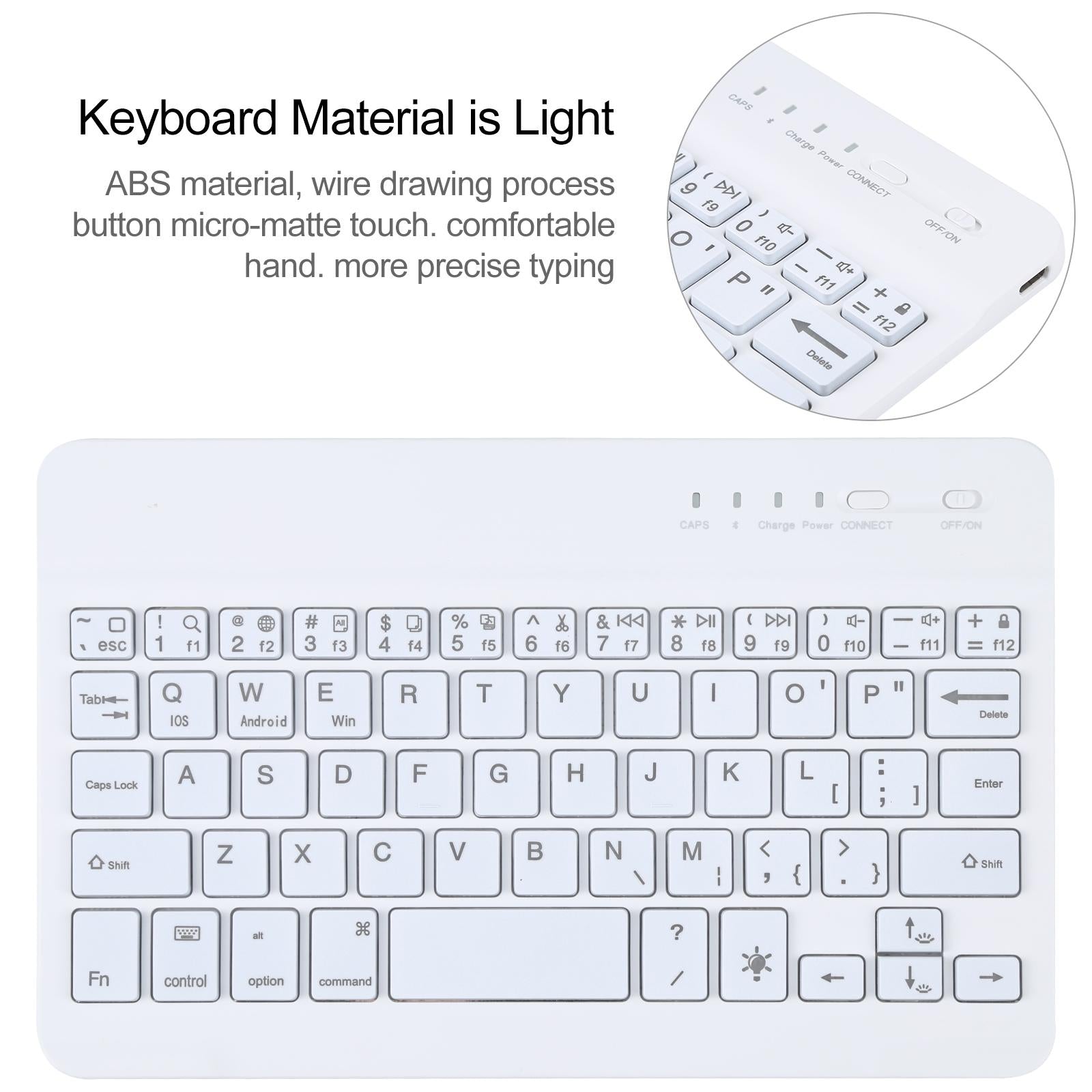 Ultra-Thin Detachable Bluetooth Keyboard Leather Case For Ipad Mini 6 - Rose Gold