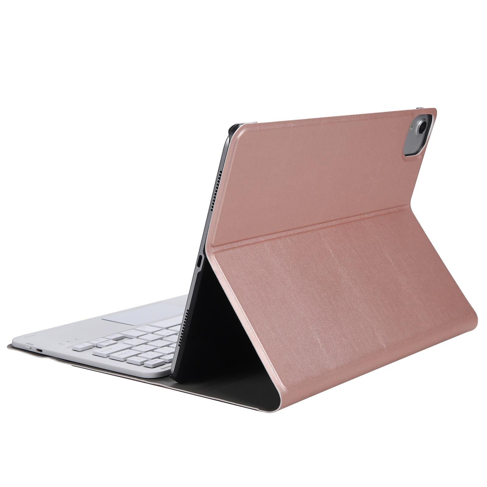 2-In-1 Bluetooth Keyboard & Leather Tablet Case For Ipad Pro 11 / Ipad Air 2020 - Rose Gold