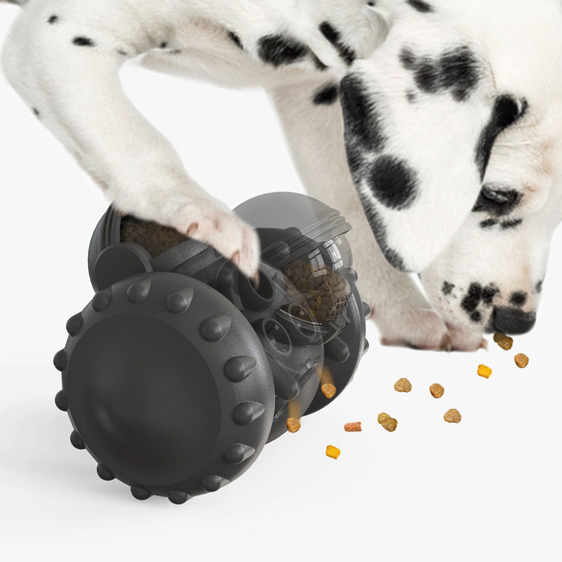 Vibe Geeks Pet Food Dispenser Tumbler Dog Treat Toy - Black