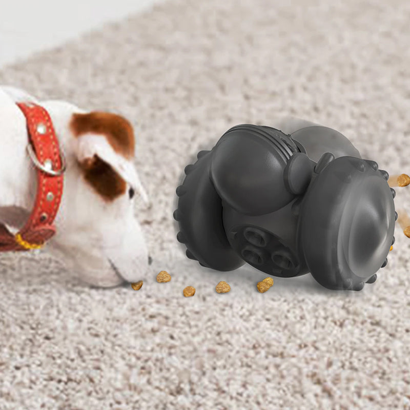 Vibe Geeks Pet Food Dispenser Tumbler Dog Treat Toy - White