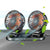 Vibe Geeks Speed Adjustable Portable Dual Head Car Cooling Fan with Parking Sign