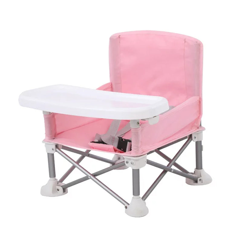 Vibe Geeks Foldable Camping and Dining Chair Outdoor Booster Seat for Toddlers - Pink