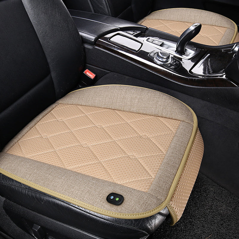 Vibe Geeks Car Seat Cover Cooling Pad Electric Air Ventilator Seat Cushion - Beige