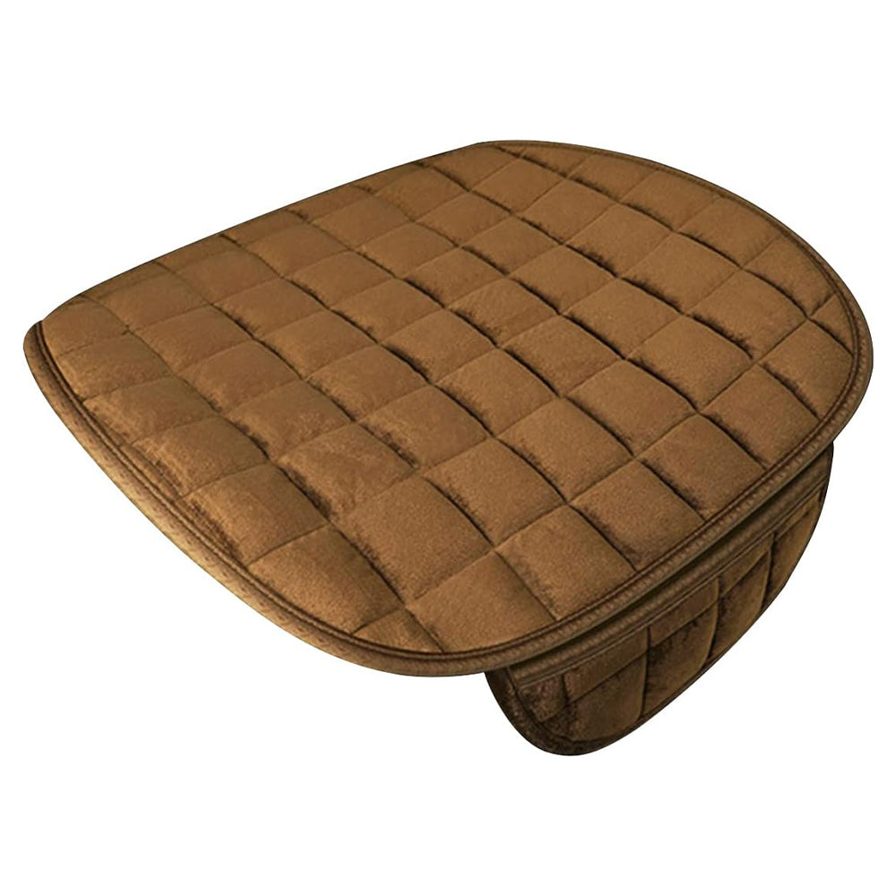 Vibe Geeks Auto Front Seat Winter-proof Cover for Comfort and Protection - Coffee