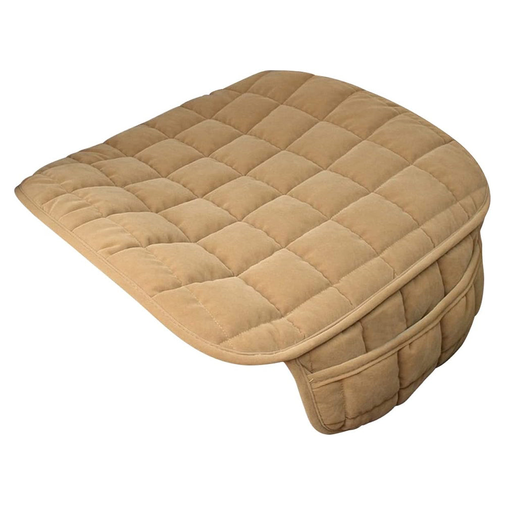 Vibe Geeks Auto Front Seat Winter-proof Cover for Comfort and Protection - Coffee