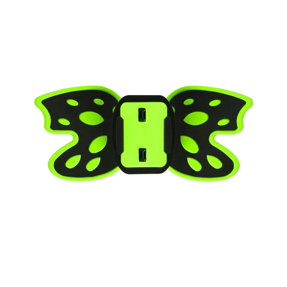 Gopro Helmet Mount Adapter - Butterfly Design - Fluorescent Green