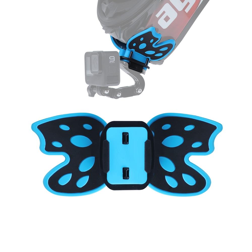Gopro Helmet Mount Adapter - Butterfly Design - Fluorescent Green