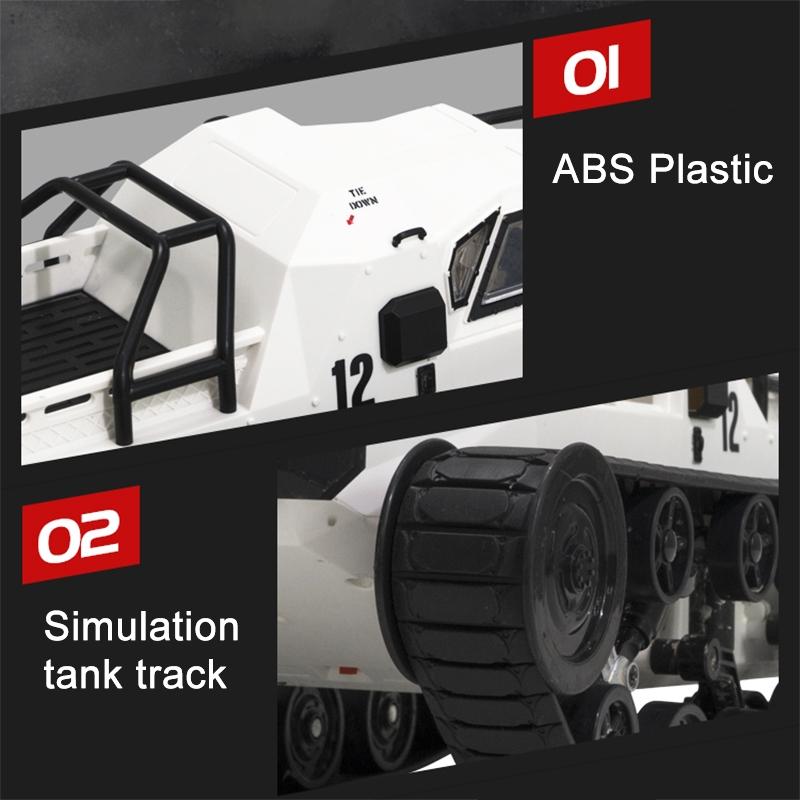 2.4g Rc Tracked Tank Off-road Vehicle Toy 1 12 Scale - Grey