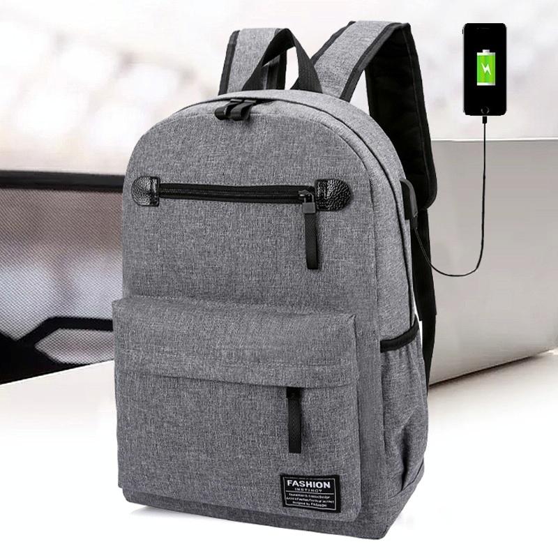 Outdoor Travel Usb Backpack - Compact & Durable - Grey