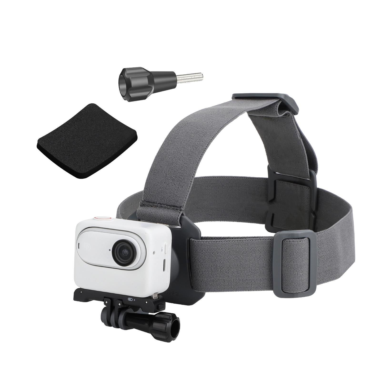 Adjustable 360 Degree Head Strap for Action Cameras - Grey