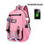 Anti-theft Usb Backpack for Sports and Leisure - Green
