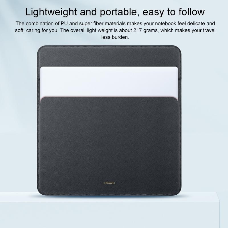 13 Inch Leather Laptop Protective Bag for Matebook x - Grey