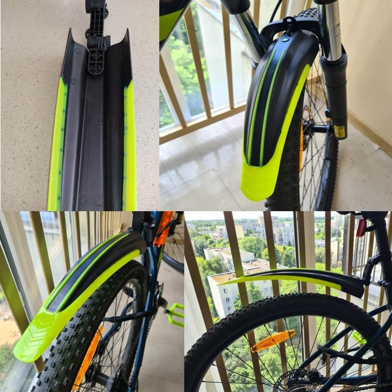 2-In-1 Mountain Bike Fender Set Dual Colour - Black Yellow