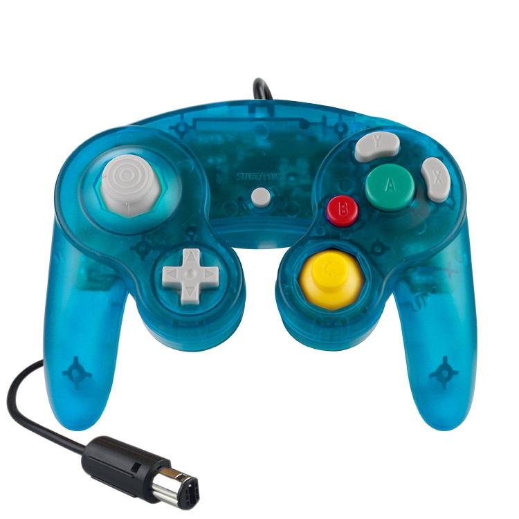 5 Piece Wired Game Controller for Nintendo Ngc - Transparent Green