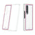 For Samsung Galaxy Z Fold4 5G Frosted Skin Case - Slim & Stylish - Checkered Pink
